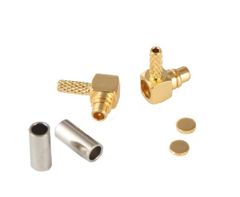 50ohm MMCX connector male right angle rf coaxial connector mmcx crimp for RG cable